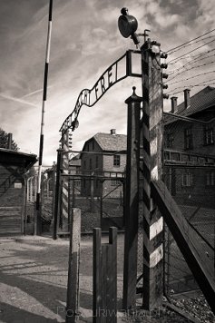 Brama obozowa Auschwitz I (fot. PerSona77, opublikowano na licencji Creative Commons Attribution-Share Alike 3.0 Poland)