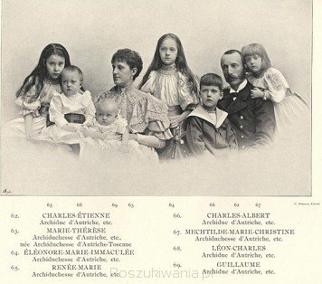 Karol Stefan Habsburg z żoną i dziećmi, 1896 r. (domena publiczna)