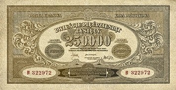 250.000 marek polskich emisja 25.04.1923