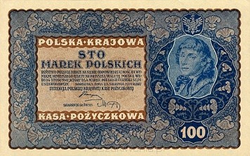 100 marek polskich 23.08.1919