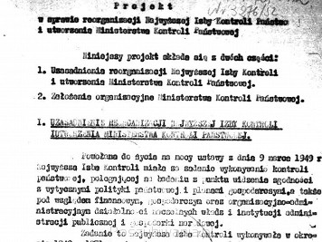 Powołanie Ministerstwa Kontroli Państwowej