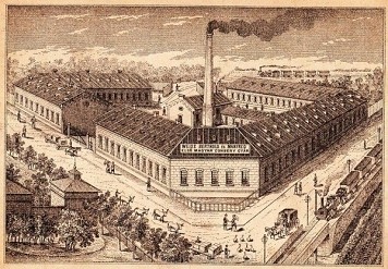 Fabryka konserw w Csepel (węgry). II poł. XIX w. (domena publiczna) 